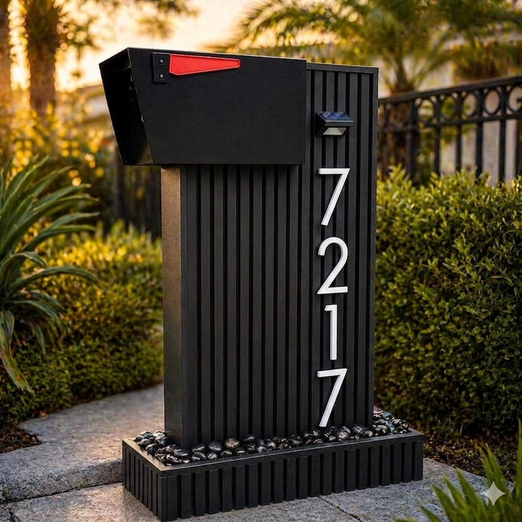 Urban Classic Stand and Mailbox (Black Stand)